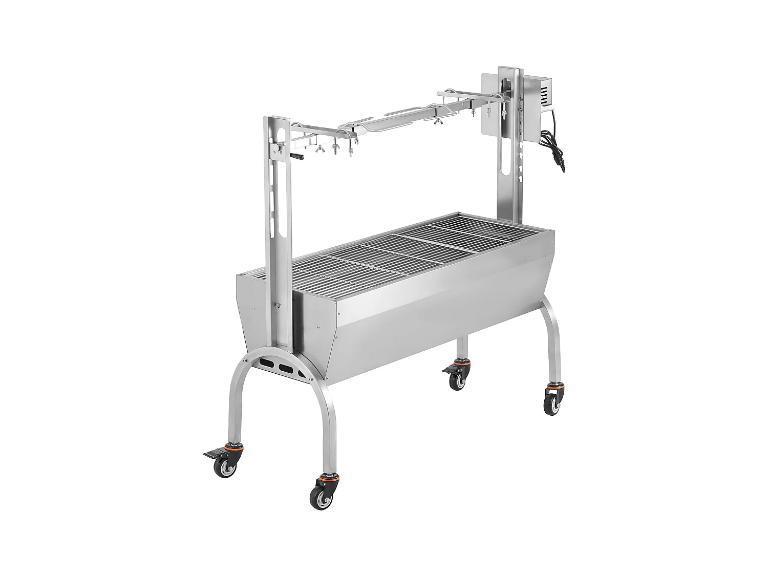 Rotisseriegrill, elektrische rotisserie met krachtige motor, gemaakt van duurzaam roestvrij staal, Grillbarbecue SucceBuy Spit Rotisserie BBQ