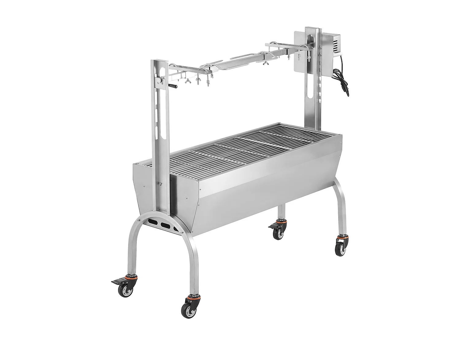 Rotisseriegrill, elektrische rotisserie met krachtige motor, gemaakt van duurzaam roestvrij staal, Grillbarbecue SucceBuy Spit Rotisserie BBQ