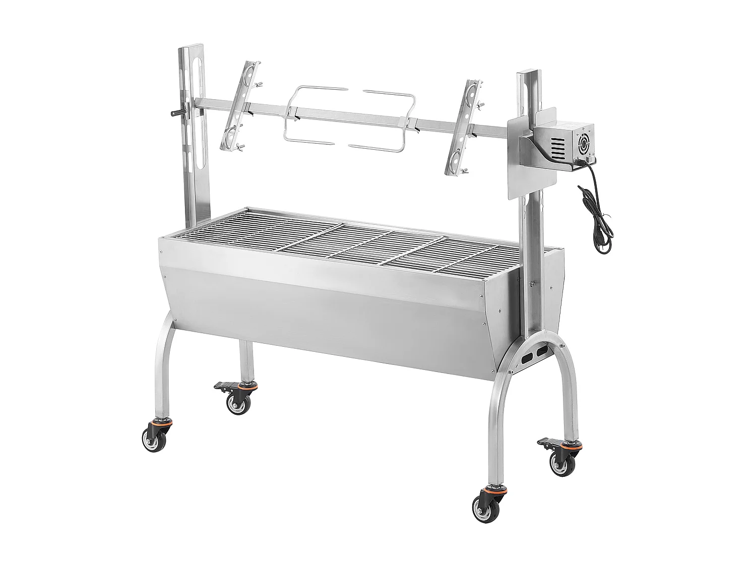 Rotisseriegrill, elektrische rotisserie met krachtige motor, gemaakt van duurzaam roestvrij staal, Grillbarbecue SucceBuy Spit Rotisserie BBQ