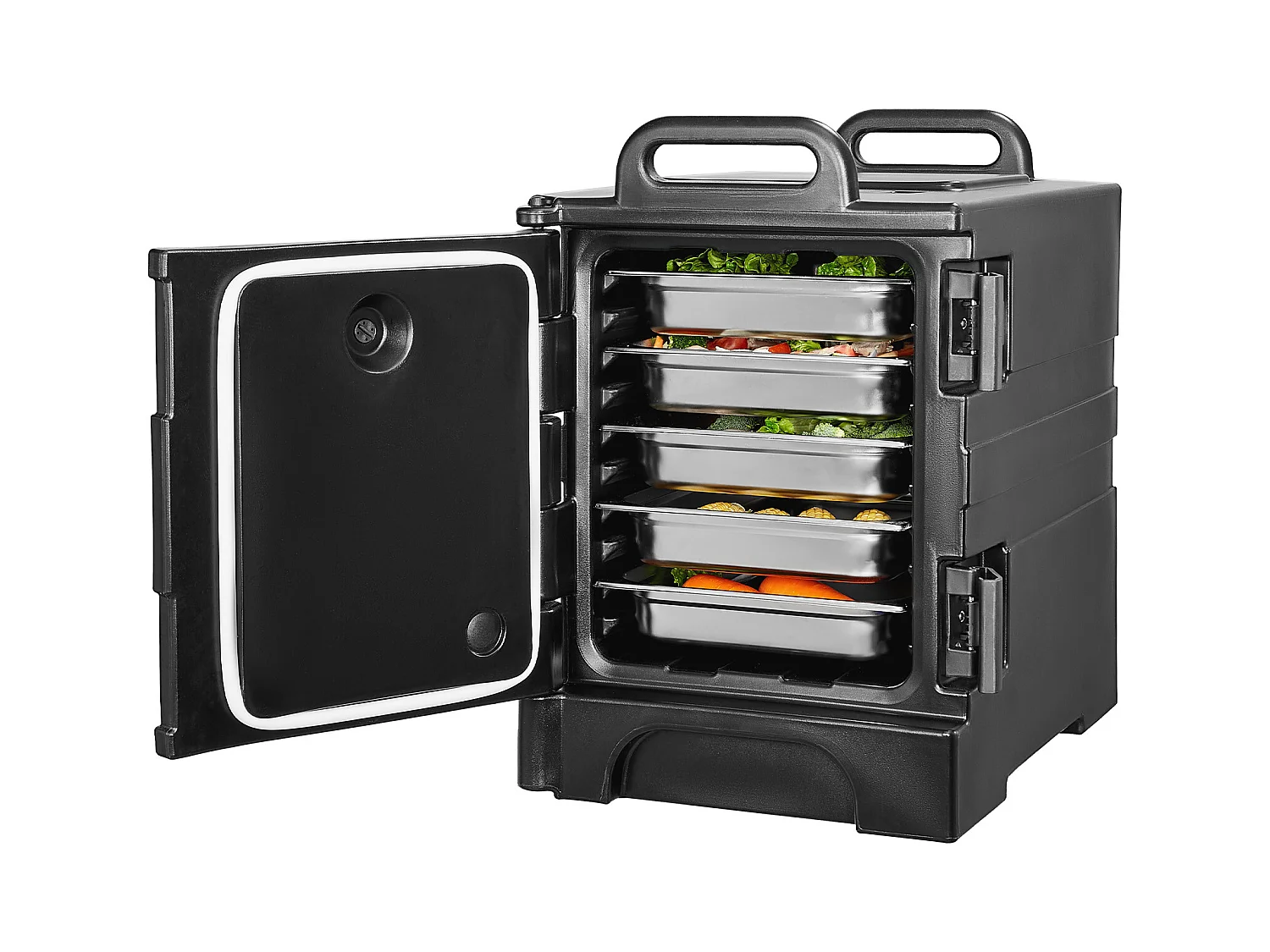 Boîte de Transport Isolé SucceBuy, Porte-Bac à Nourriture 77 L, pour Restauration, Restaurant, Cantine