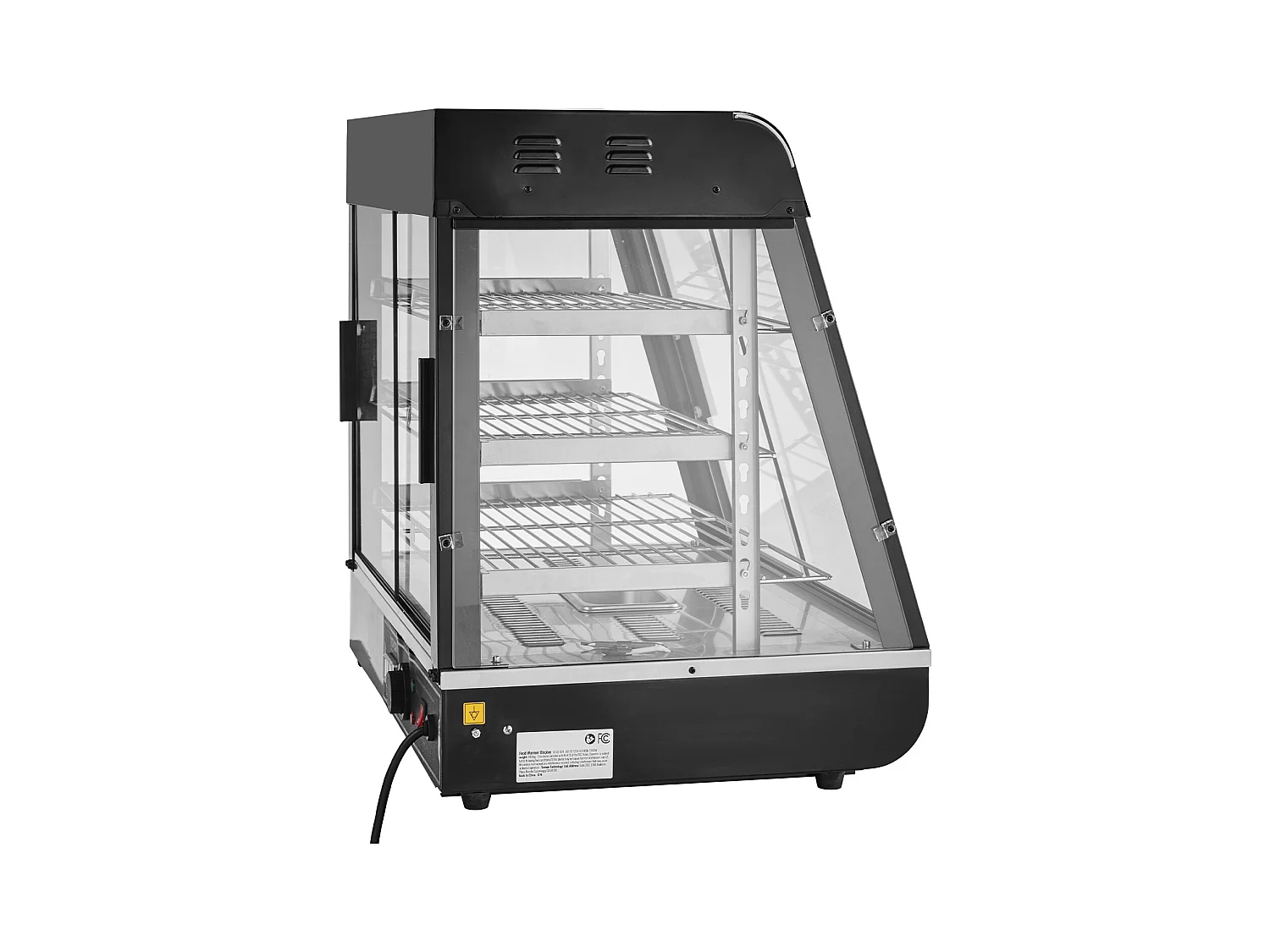 Vitrine Chauffante SucceBuy, Armoire à Pizza Commerciale à 3 Niveaux, pour Réchauffeur de Nourriture avec Lumière