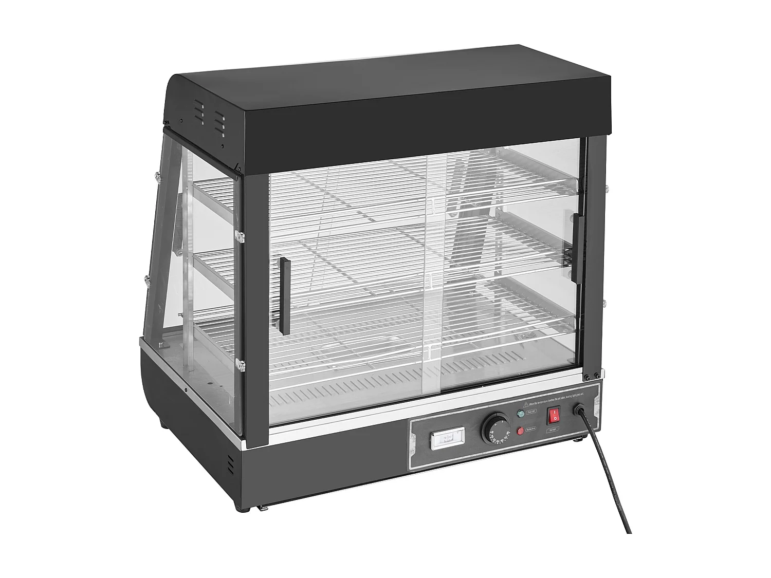 Verwarmde Vitrine SucceBuy, 3-lags Zakelijke Pizzakast, voor Voedselverwarming met Licht