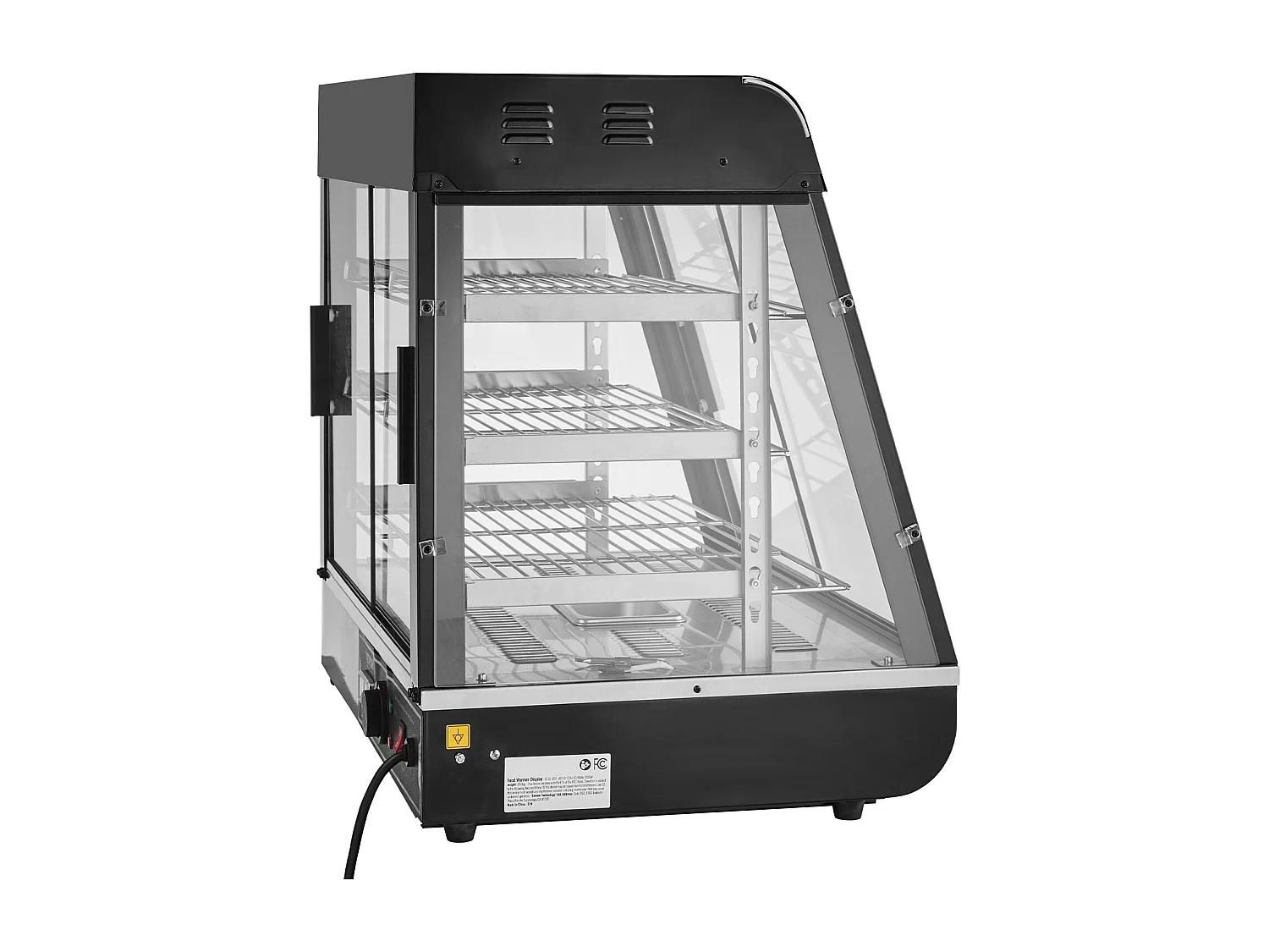 Verwarmde Vitrine SucceBuy, 3-lags Zakelijke Pizzakast, voor Voedselverwarming met Licht