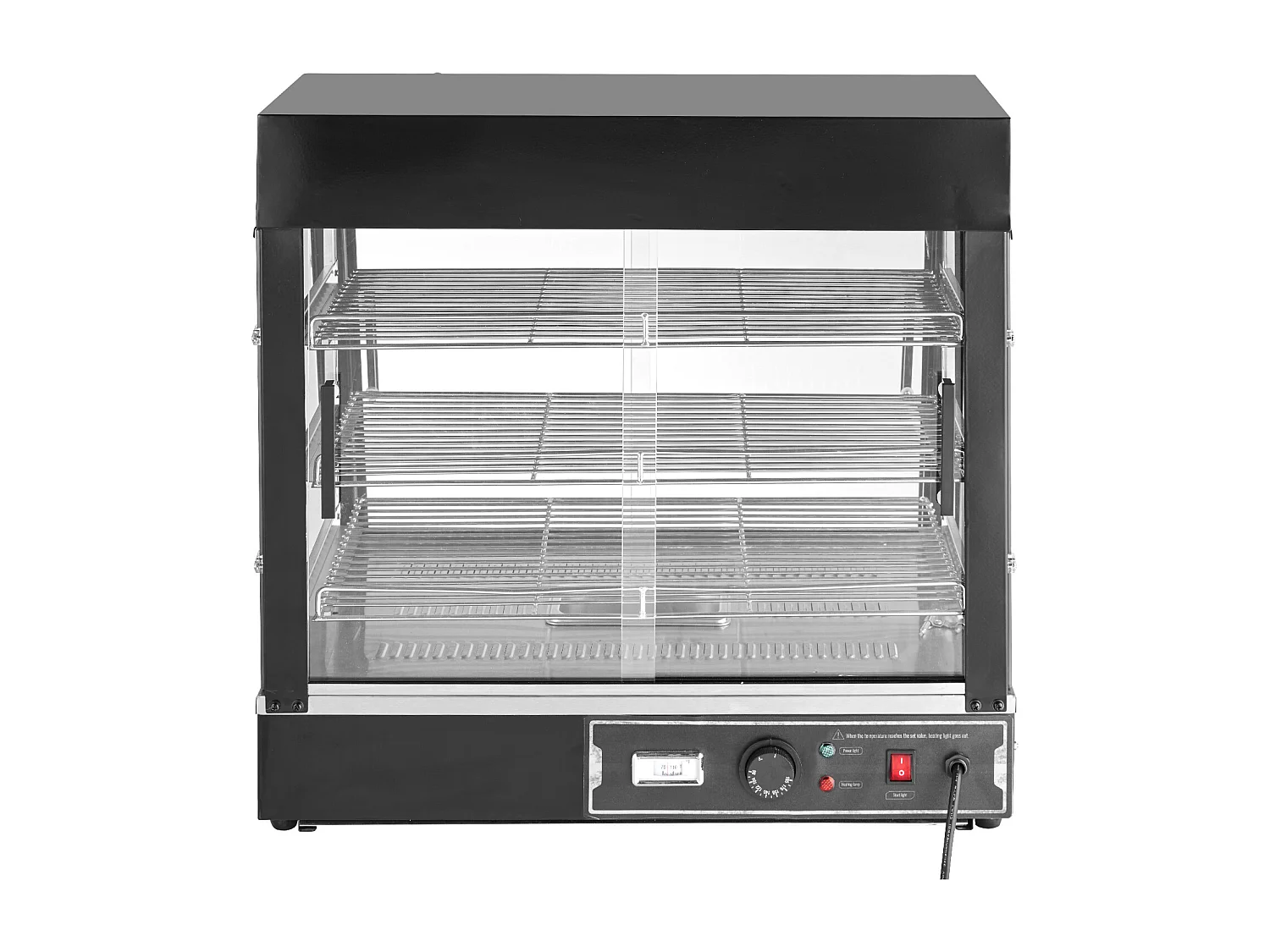 Verwarmde Vitrine SucceBuy, 3-lags Zakelijke Pizzakast, voor Voedselverwarming met Licht