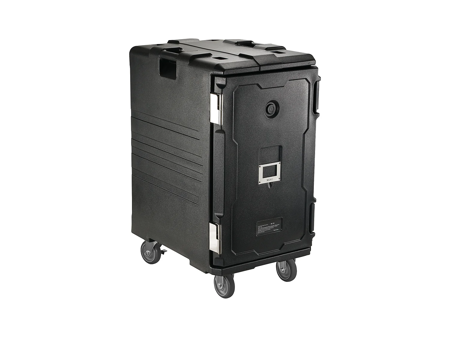 Boîte de Transport Isolé SucceBuy, Bacs à Nourriture Isolés à Chargement Frontal avec Roulettes 103 L ,Noir