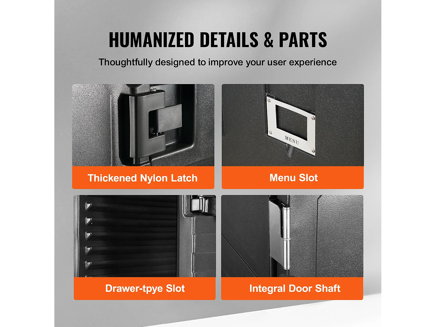 Boîte de Transport Isolé SucceBuy, Bacs à Nourriture Isolés à Chargement Frontal avec Roulettes 103 L ,Noir