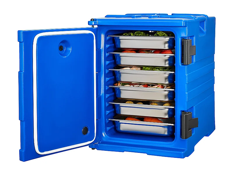 Isoliertes Transportgechäft SucceBuy, Isolierte Lebensmittelkästen, Stapelbar, für Gastronomie, 90 L