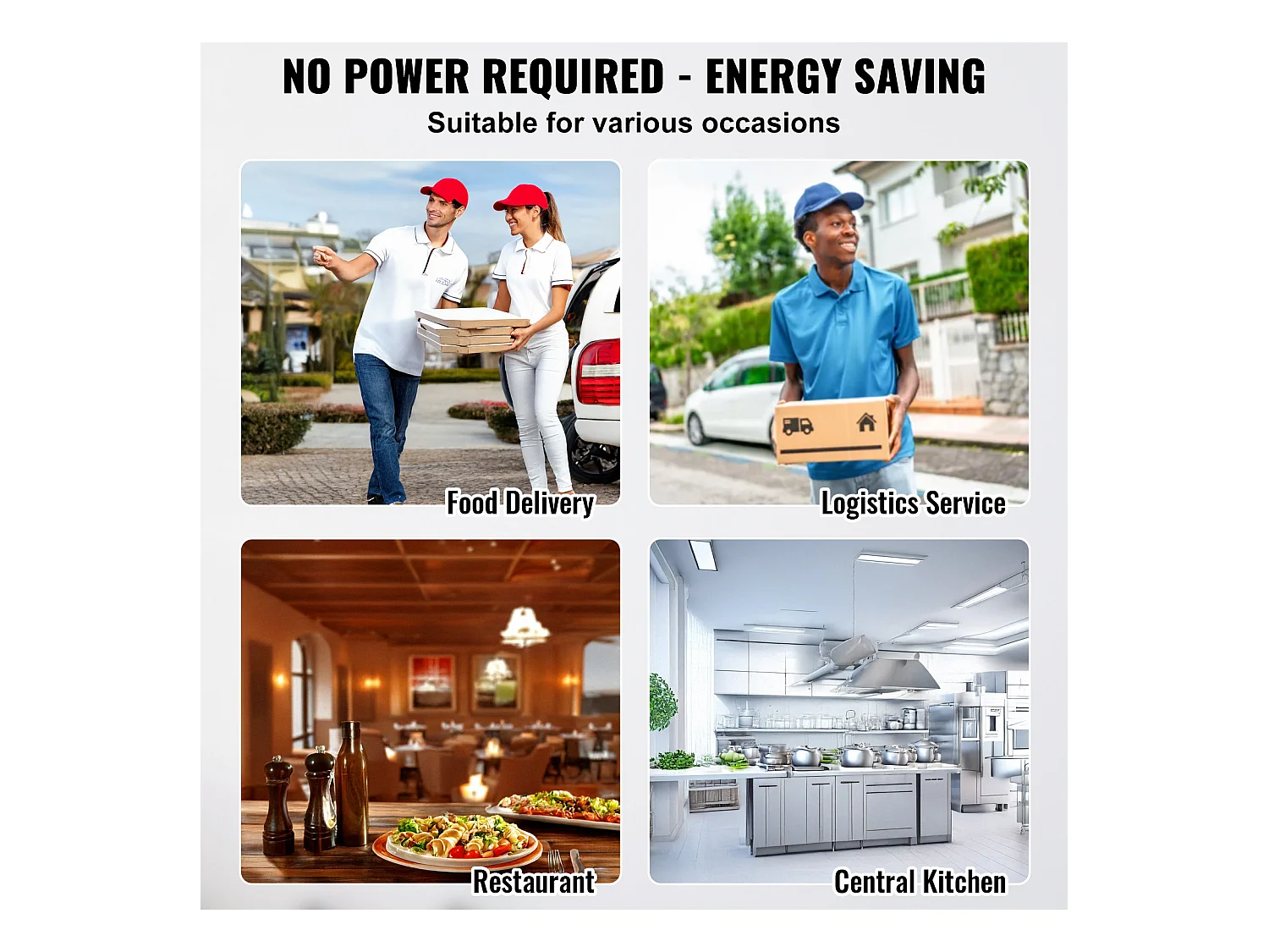 Boîte de Transport Isolé SucceBuy, Bacs à Nourriture Isolés, Empilable, pour la Restauration, 90 L