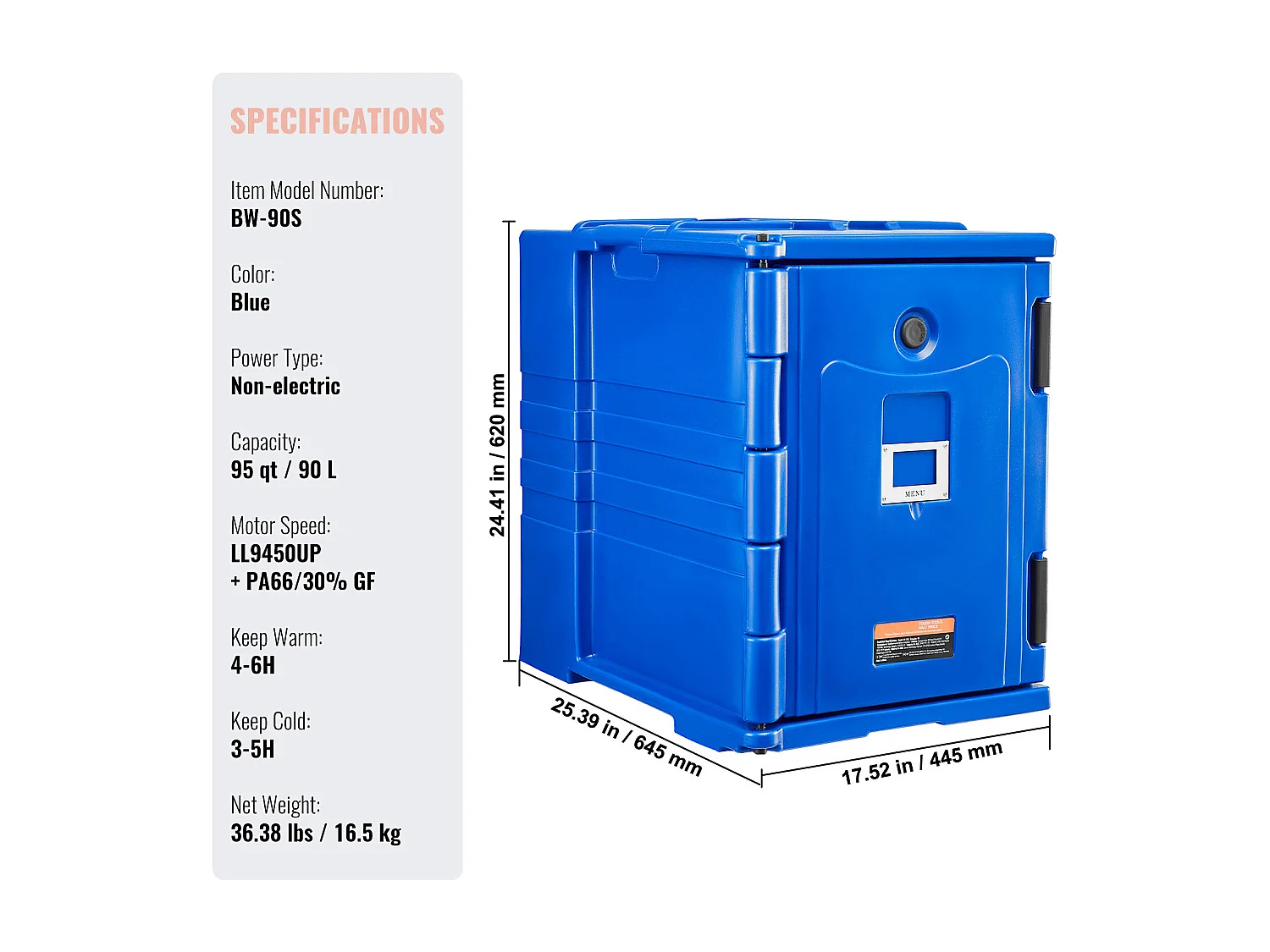 Scatola di Trasporto Isolato SucceBuy, Bacchette Alimentari Isolate, Pileabile, per Ristorazione, 90 L