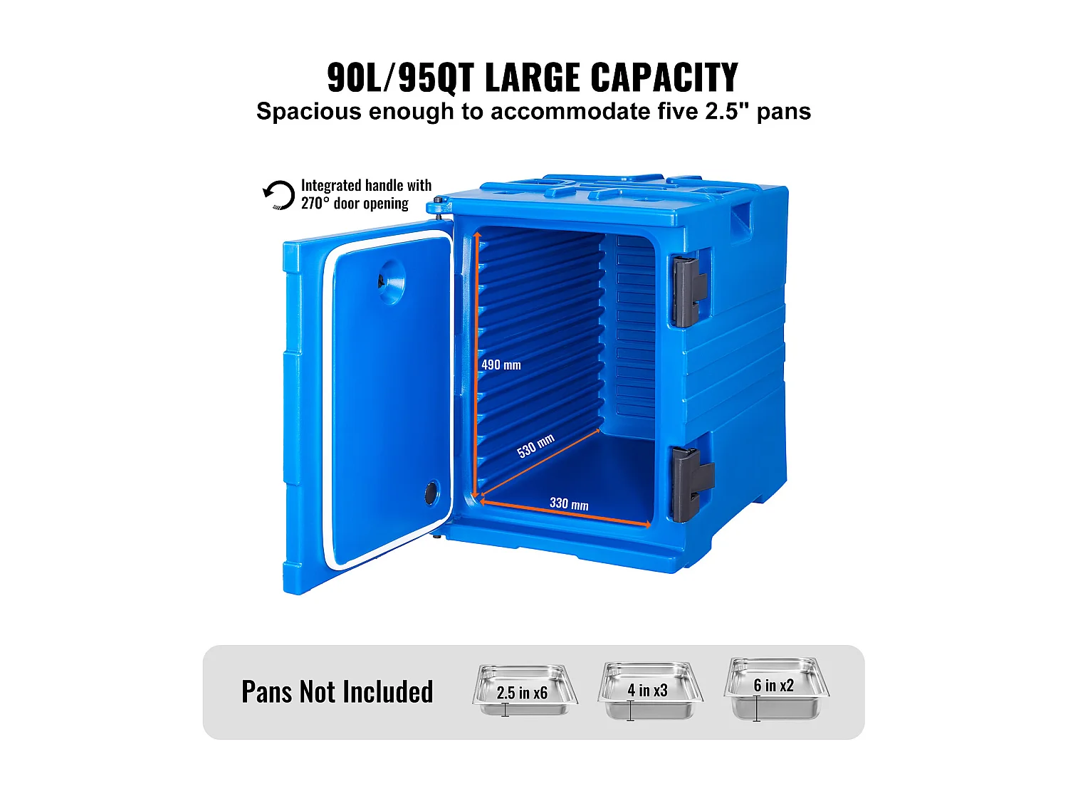 Scatola di Trasporto Isolato SucceBuy, Bacchette Alimentari Isolate, Pileabile, per Ristorazione, 90 L