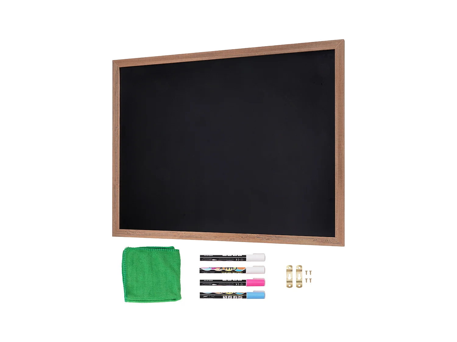 Tableau à Craie SucceBuy Panneau de Mariage Magnétique en Bois Rustique avec Cadre en Bois 89 x 117 cm