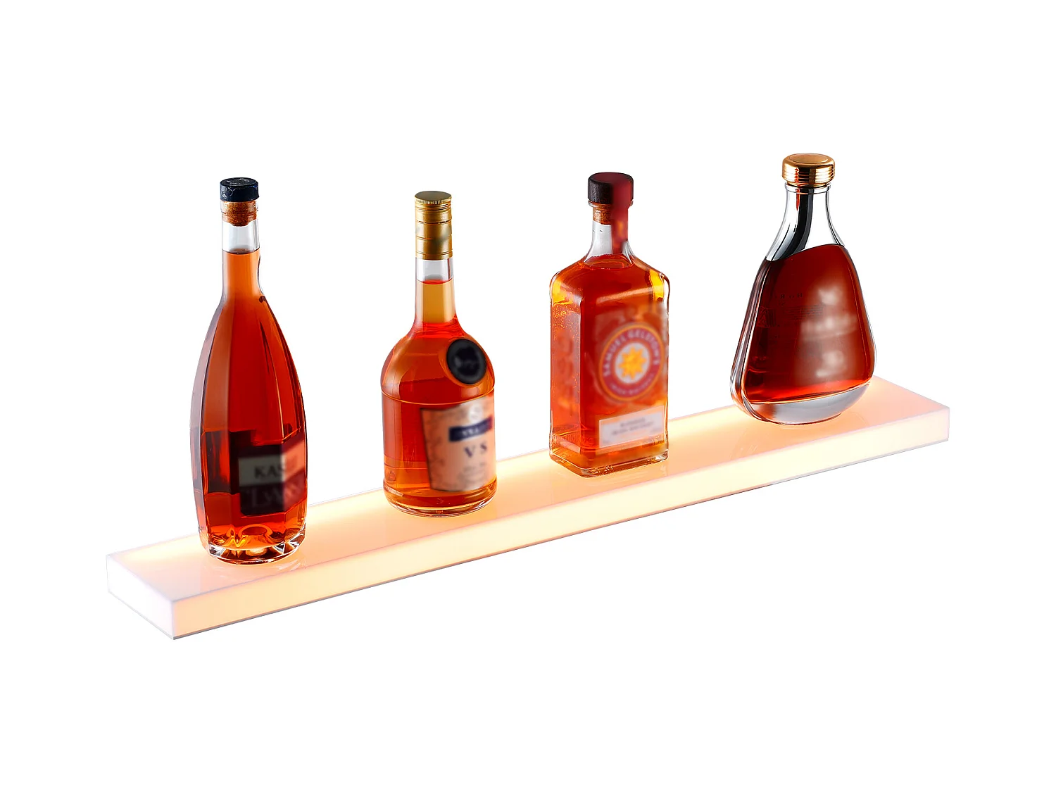 Présentoir de Bouteilles d'Alcool SucceBuy, Éclairé par LED en 1 Étapes, Étagère de Bar 76,2 cm, Contrôle RF et Application