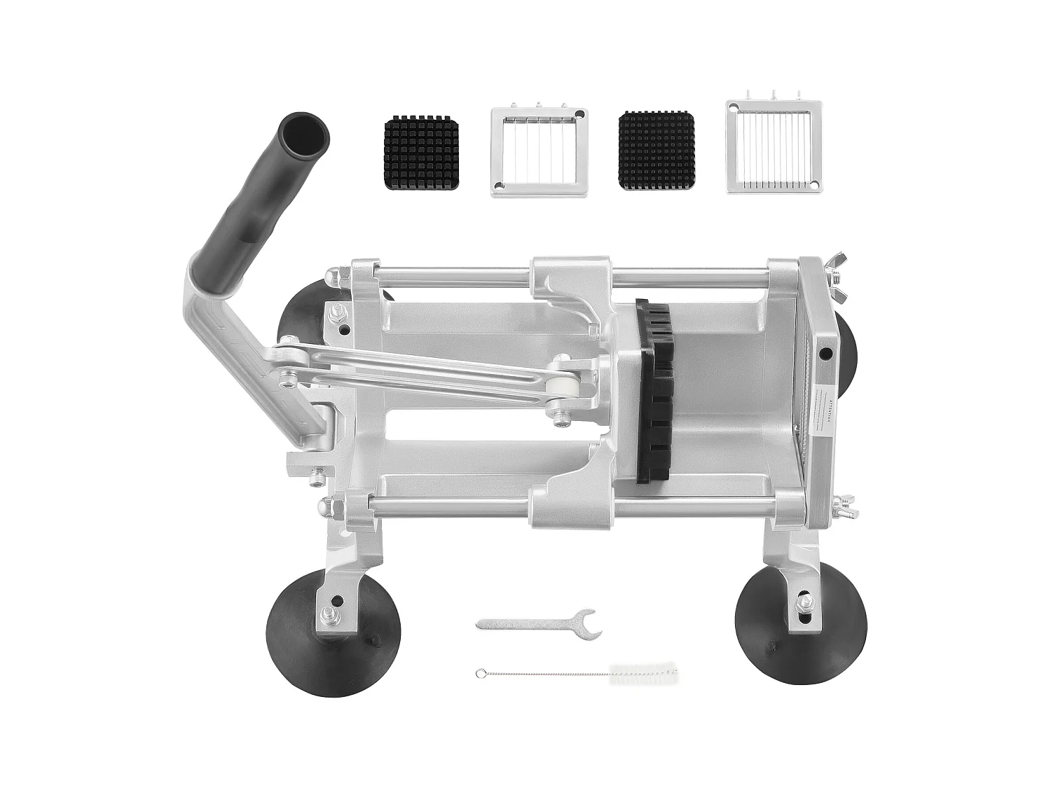Trancheuse Manuelle SucceBuy 6,35 mm/9,5 mm/12,7 mm, Coupe-Légumes en Acier Inoxydable et Alu