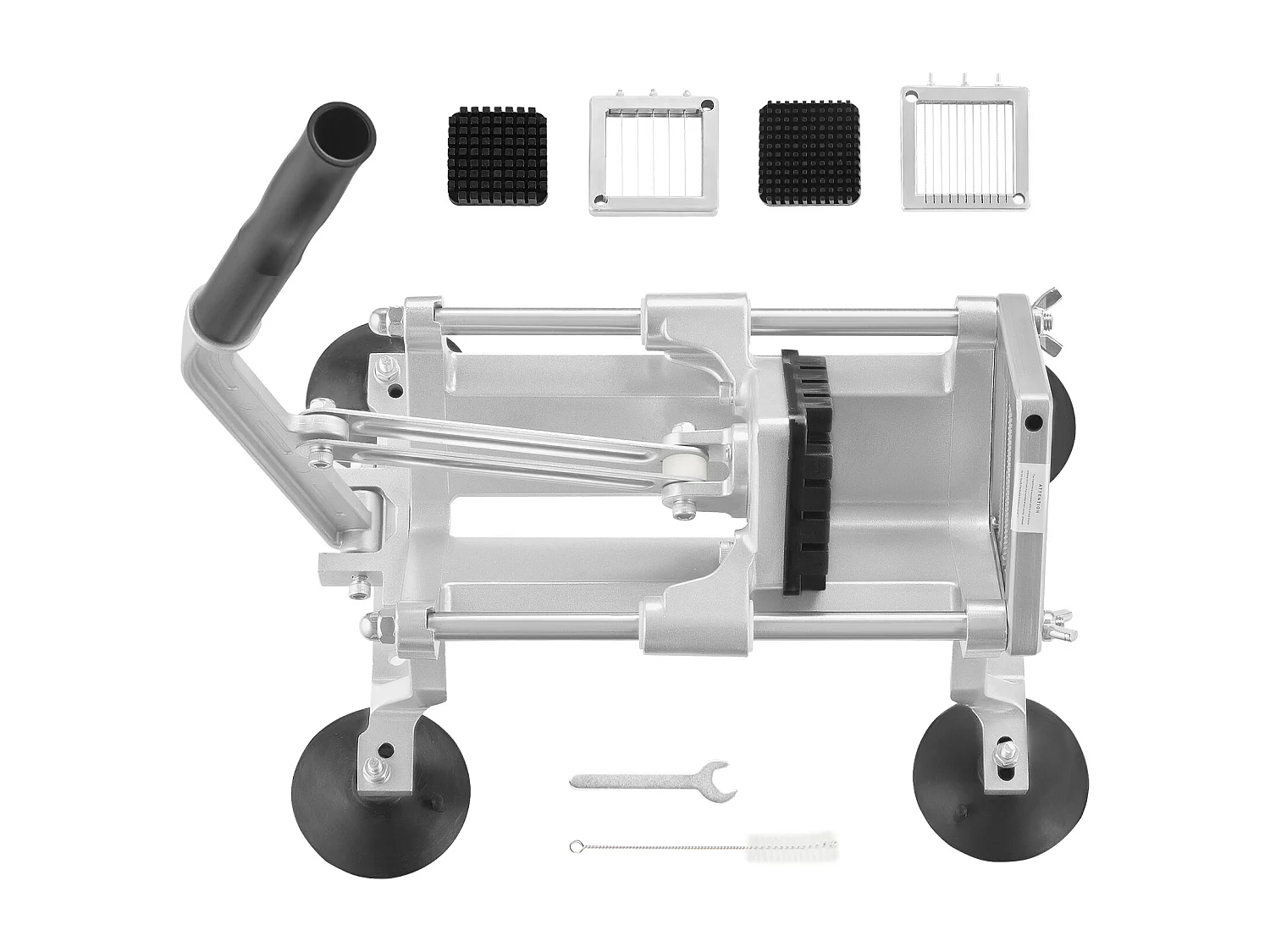 Trancheuse Manuelle SucceBuy 6,35 mm/9,5 mm/12,7 mm, Coupe-Légumes en Acier Inoxydable et Alu