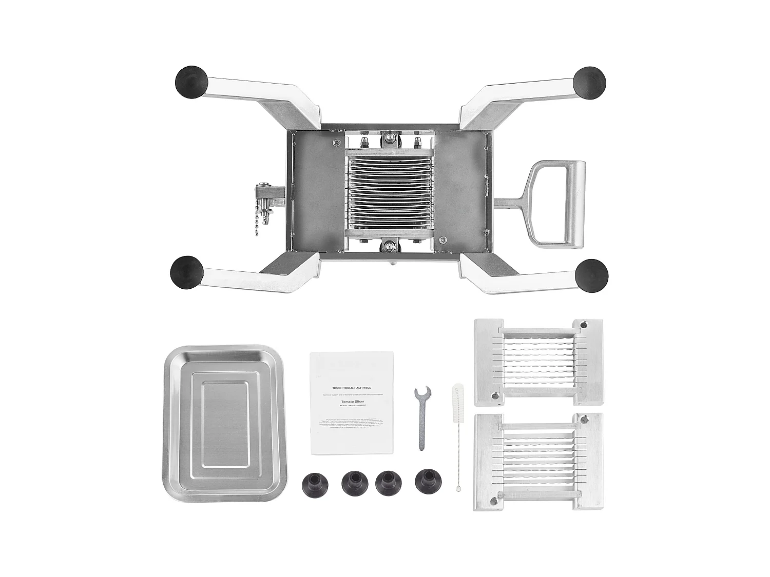 Tranchina Manuale SucceBuy 6,35 mm/12,7 mm, Taglia-Pomodori, Acciaio Inossidabile e Lega di Alluminio