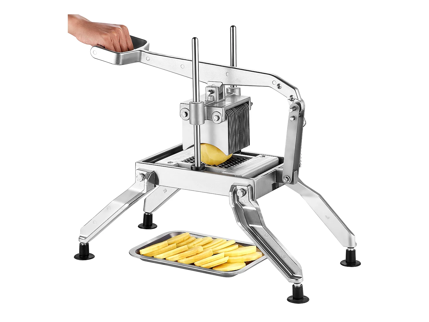 Tranchina Manuale SucceBuy 6,35 mm/12,7 mm, Taglia-Pomodori, Acciaio Inossidabile e Lega di Alluminio