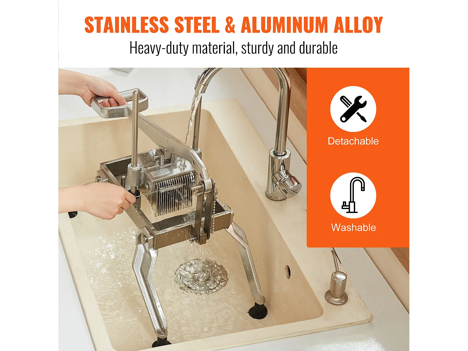 Trancheuse Manuelle SucceBuy 6,35 mm/12,7 mm, Coupe-Tomates, Acier Inoxydable et Alliage d'Aluminium