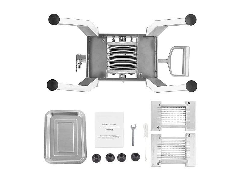 Trancheuse Manuelle SucceBuy 6,35 mm/12,7 mm, Coupe-Tomates, Acier Inoxydable et Alliage d'Aluminium