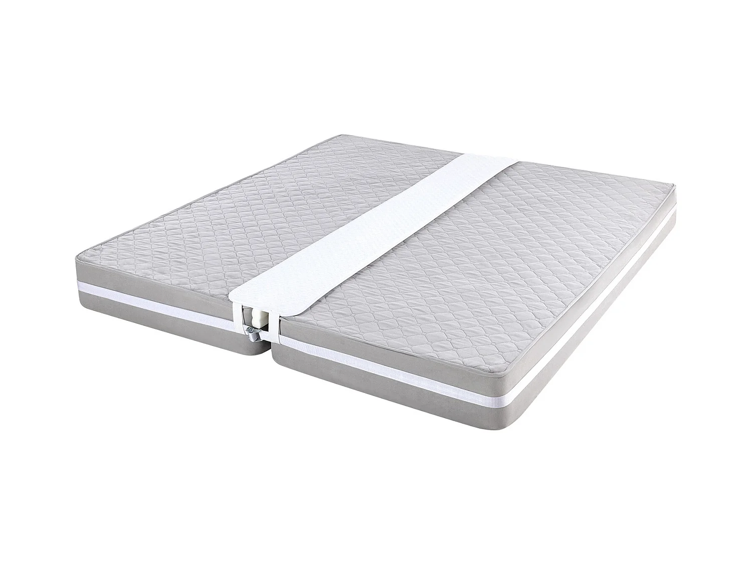 Pont de Lit SucceBuy 190,5 x 30,5 cm, Connecteur de Matelas Réglable, avec Sangle à Boucle en Métal Robuste, Mousse à Mémoire de Forme 25D