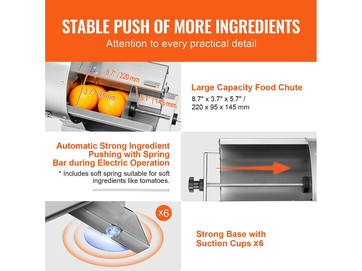 Trancheuse Manuelle SucceBuy Coupe-Légumes électrique Manuel 0-1.27cm, épaisseur Réglable