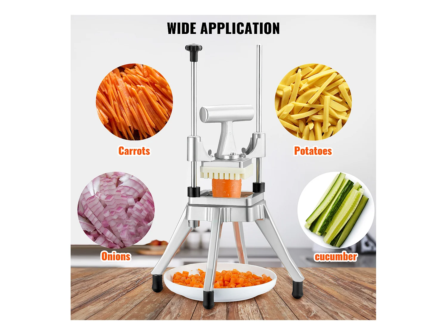 Commerciële Friet- en Groentesnijder SucceBuy 0,95 cm, Fruit- en Tomatensnijder Food Shaper