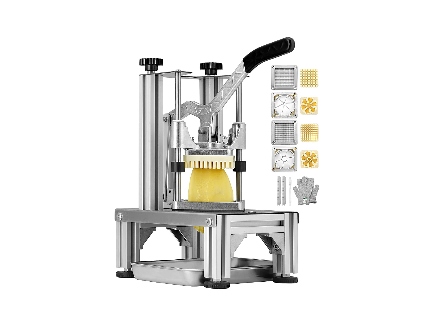 Cortadora Comercial de Papas y Verduras SucceBuy con 4 Cuchillas y Cortadora de Papas