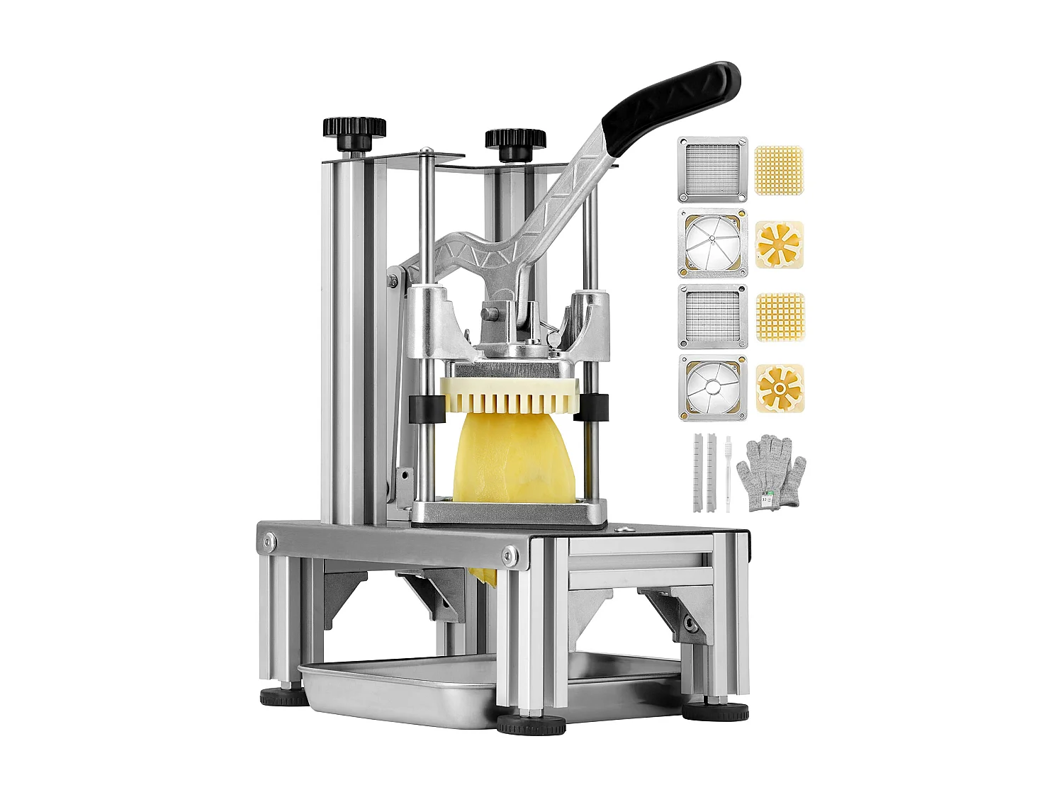 Coupe-Frites et Légumes Commercial SucceBuy avec 4 lames et Coupe-Frites