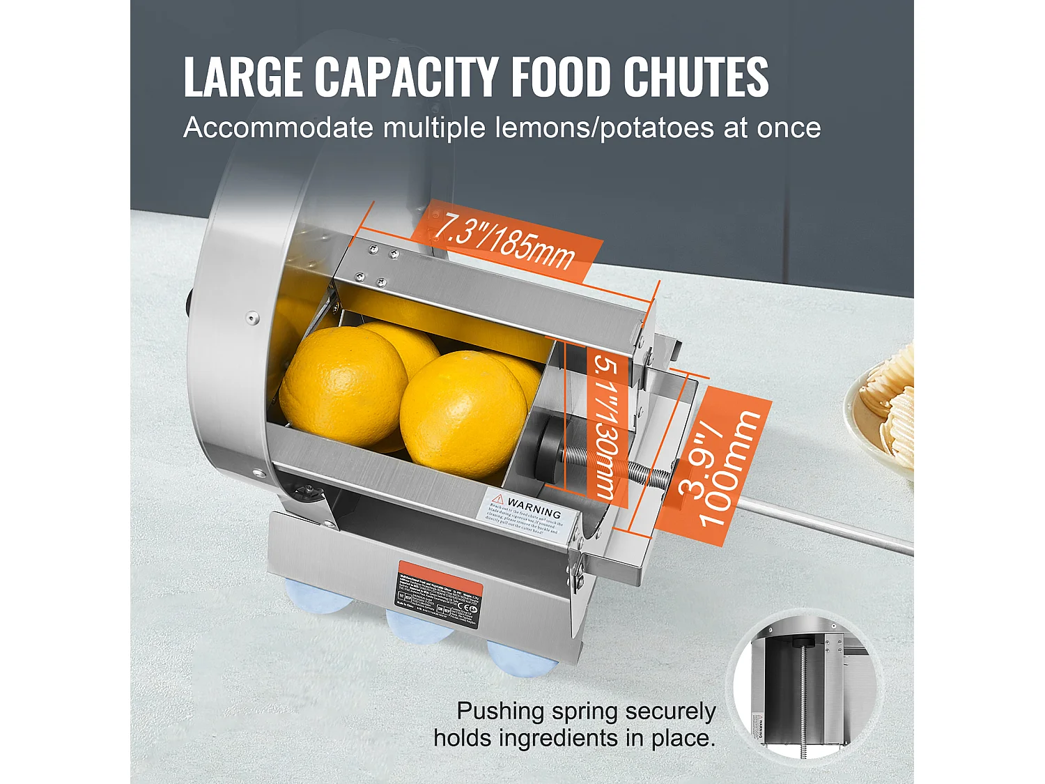 Affettatrice Manuale SucceBuy Affettatrice Manuale per Verdure e Frutta, Spessore da 0 a 1,27 cm, Affettatrice Alimentare Regolabile