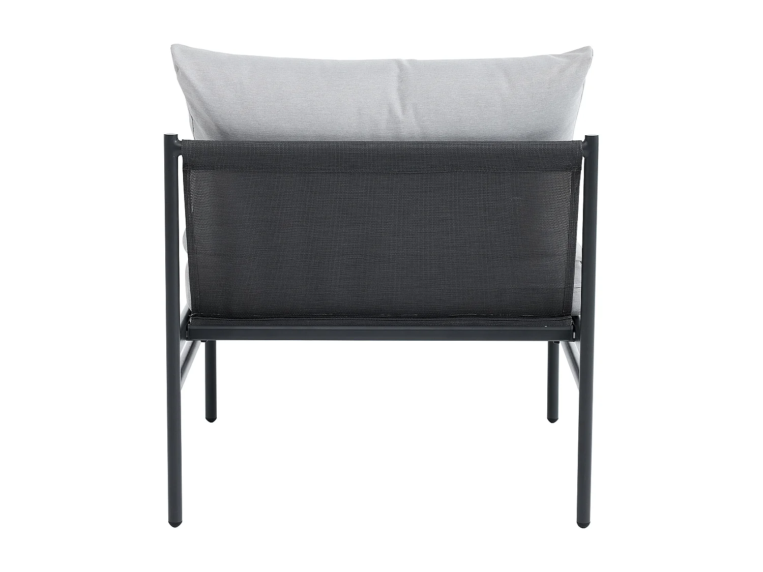 Salon de jardin modulable en acier : 2 canapés d'angle, 1 fauteuil et tables gigognes - Anthracite - ULAME de MYLIA