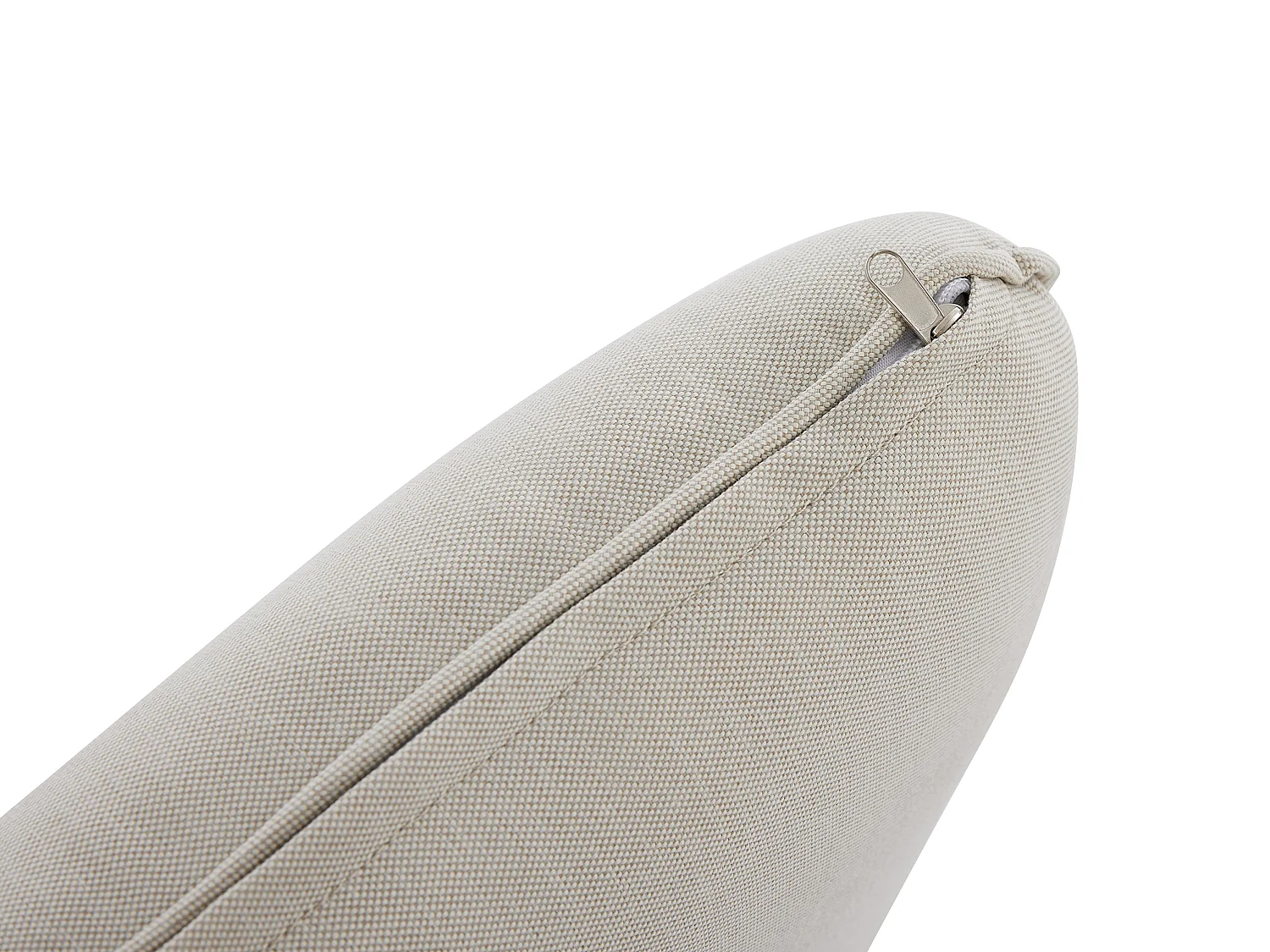 Conjunto de jardim em alumínio: um sofá de 2 lugares, 2 poltronas e uma mesa de centro - Branco com almofadas bege - TAVINYA da MYLIA