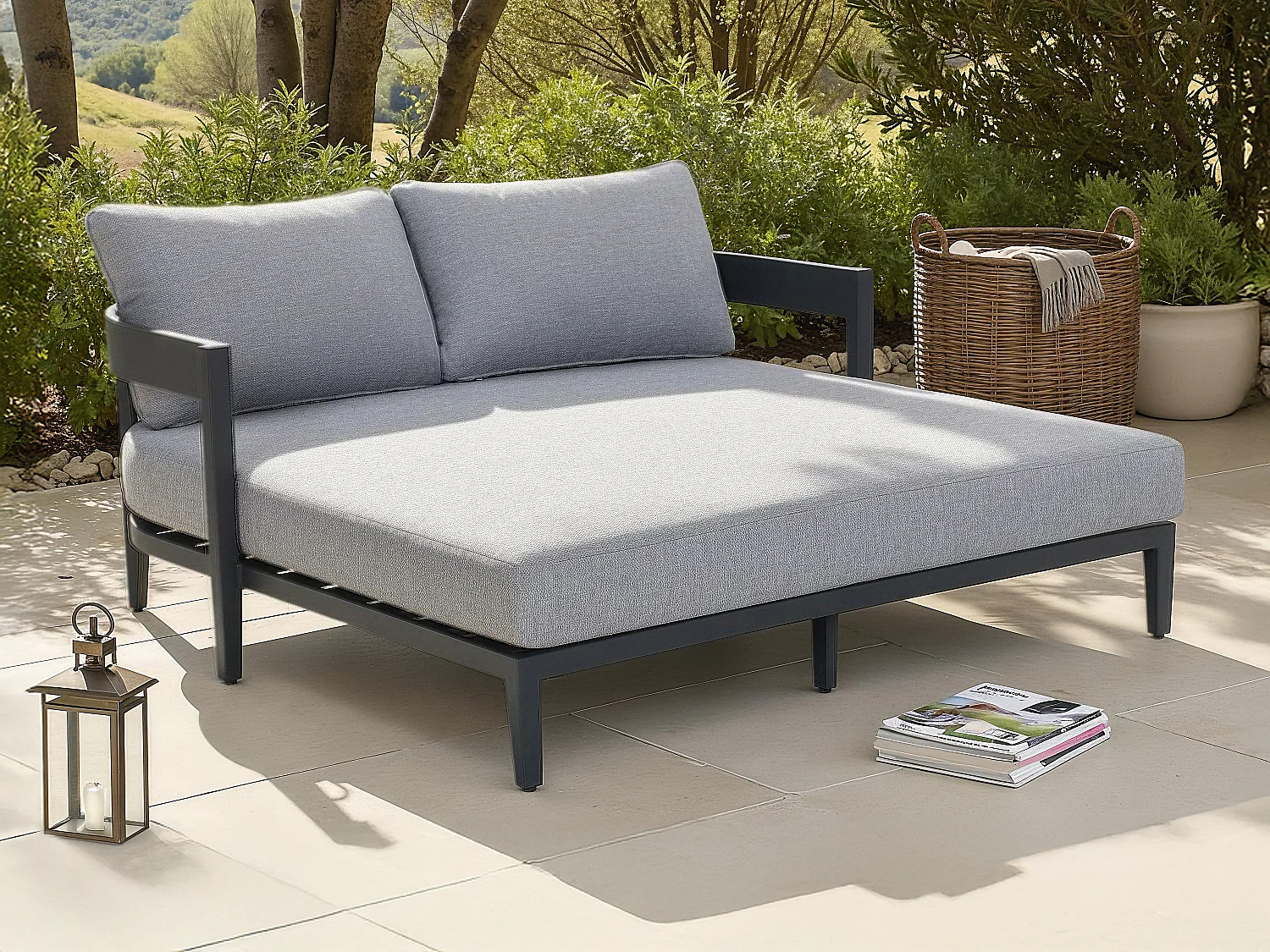 Cama de jardim em alumínio - Antracite - NYDELO da MYLIA