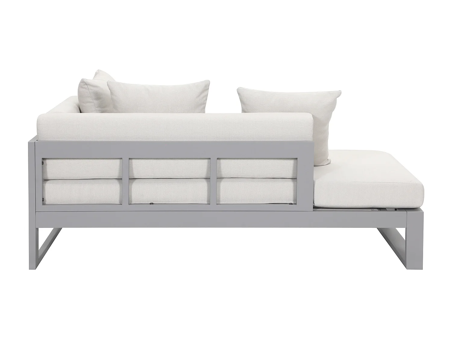 Sofá de canto modular de jardim em alumínio - Taupe - MOLOKAI de MYLIA