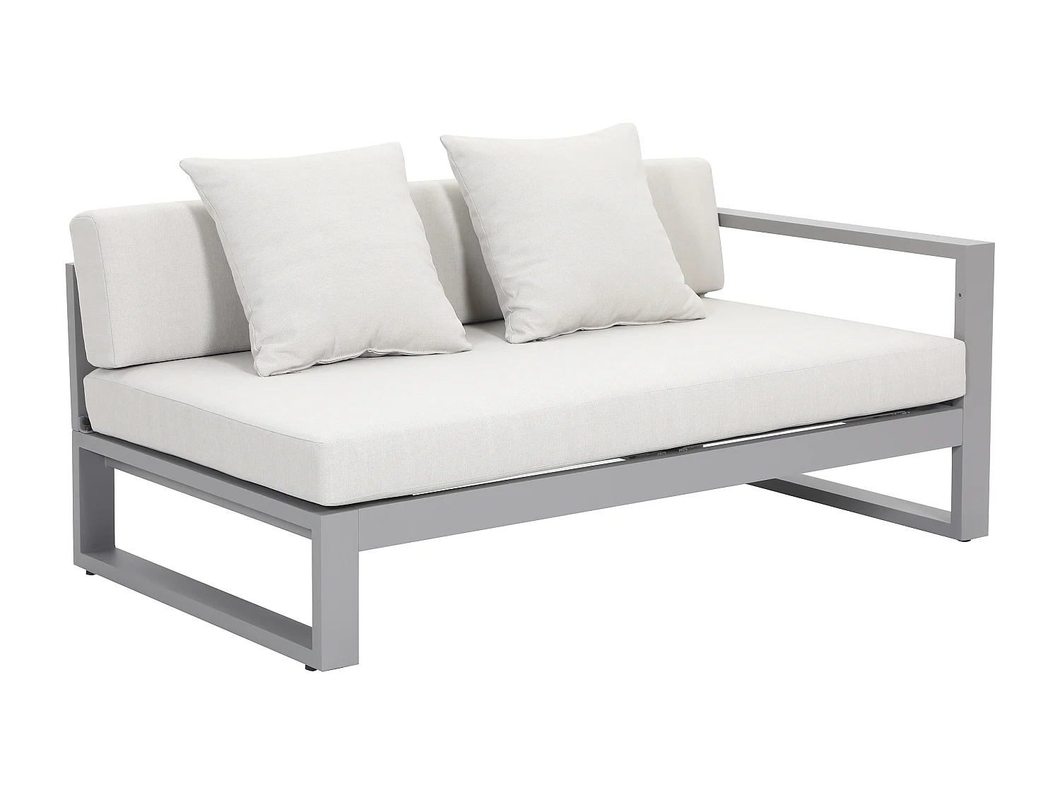 Sofá de canto modular de jardim em alumínio - Taupe - MOLOKAI de MYLIA