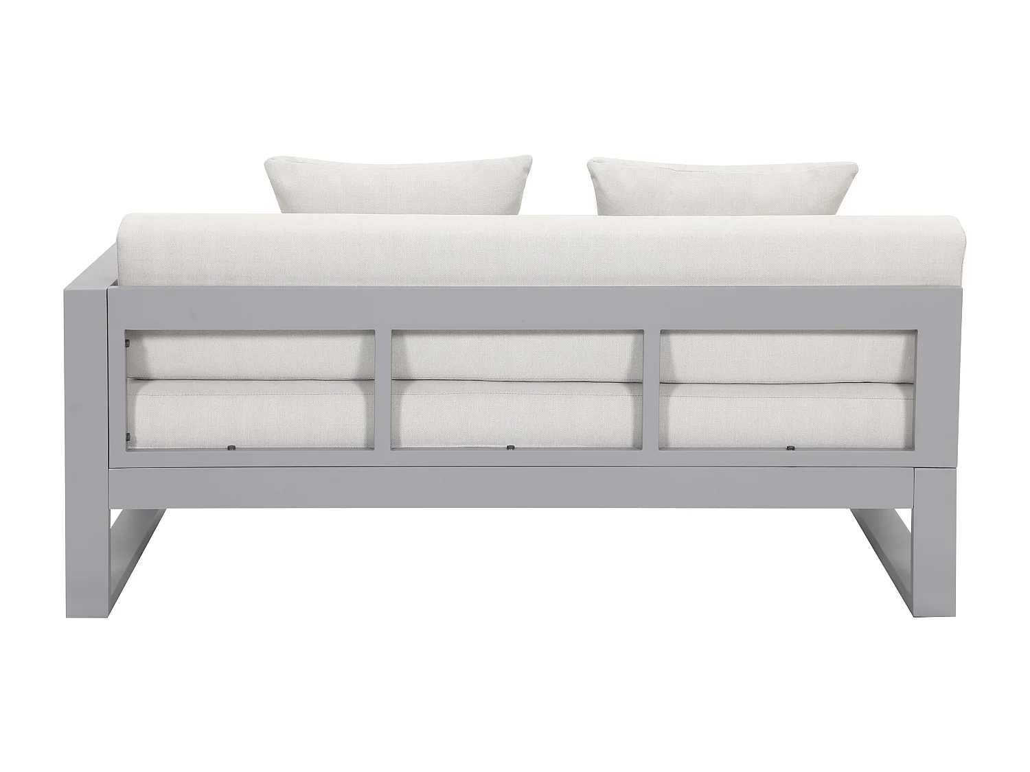 Sofá de canto modular de jardim em alumínio - Taupe - MOLOKAI de MYLIA