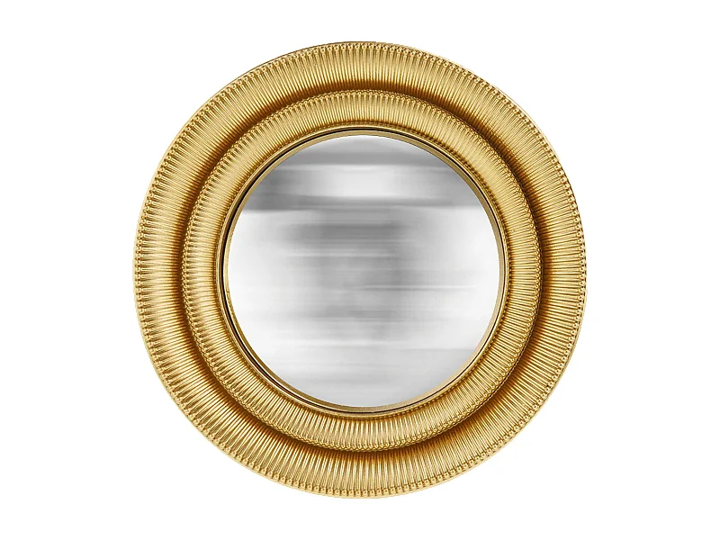Miroir convexe doré 18.7cm
