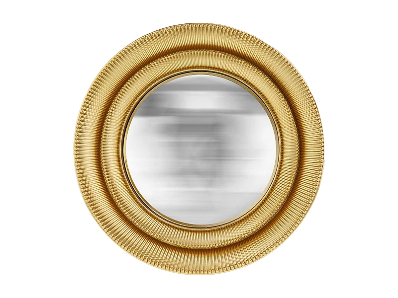 Miroir convexe doré 18.7cm