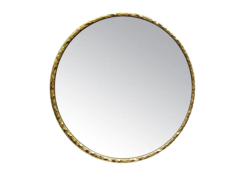 Miroir rond doré 80cm