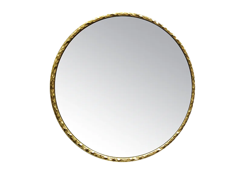 Miroir rond doré 80cm