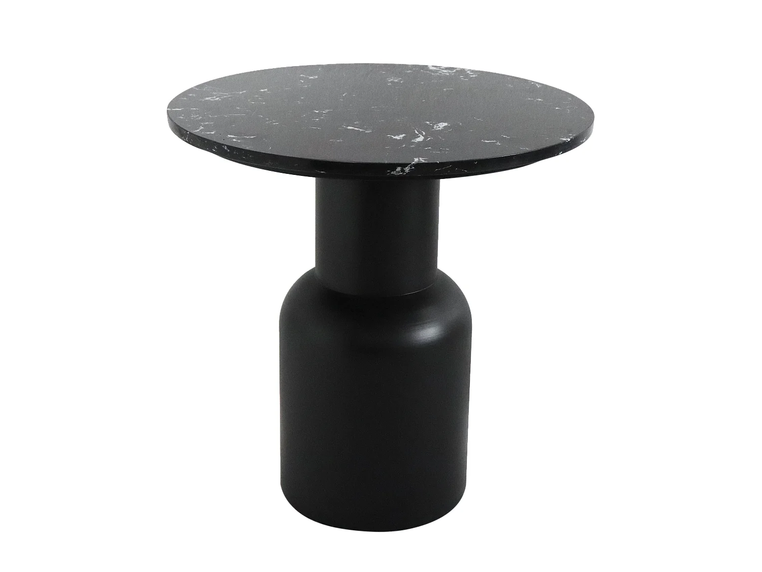 Sellette métal et marbre noir 45x46cm