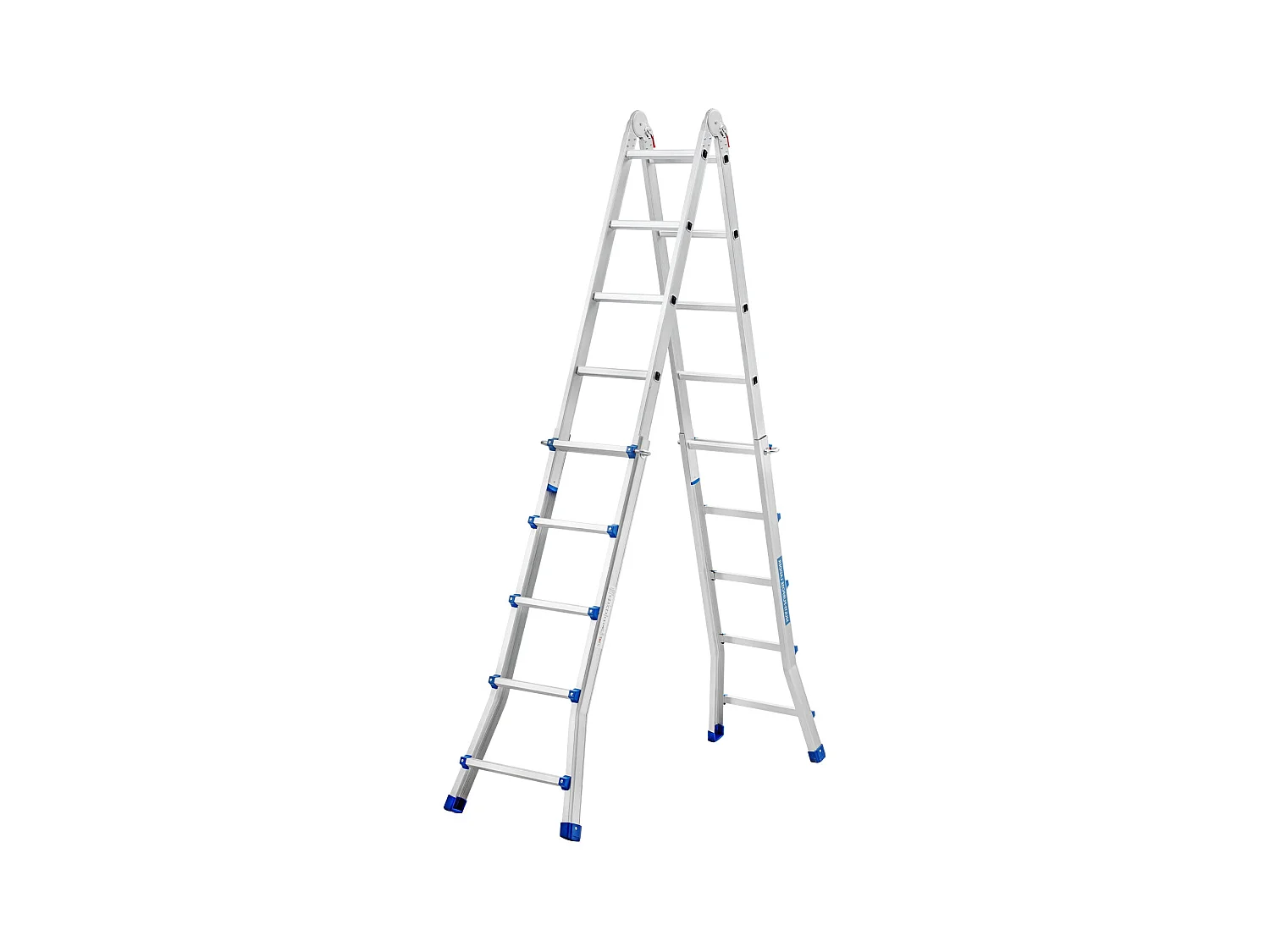 Aluminium Echelle télescopique 5.1 m, 3 en 1 Escalier articulé Pliable Télescopique Multifonction Aluminium 5 x 5 marches