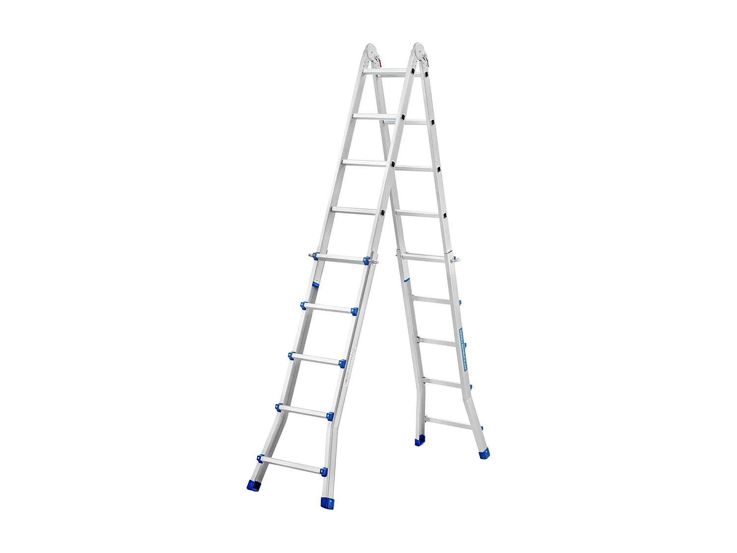 Aluminium Echelle télescopique 5.1 m, 3 en 1 Escalier articulé Pliable Télescopique Multifonction Aluminium 5 x 5 marches