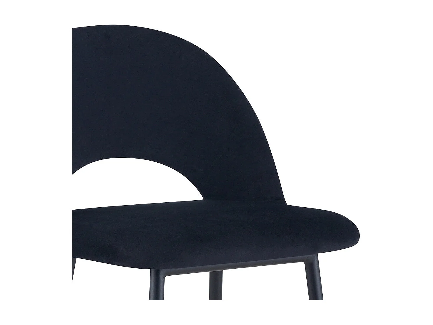 Pack 2 chaises et 2 chaises de bar 65 cm en velours noir - Pénélope