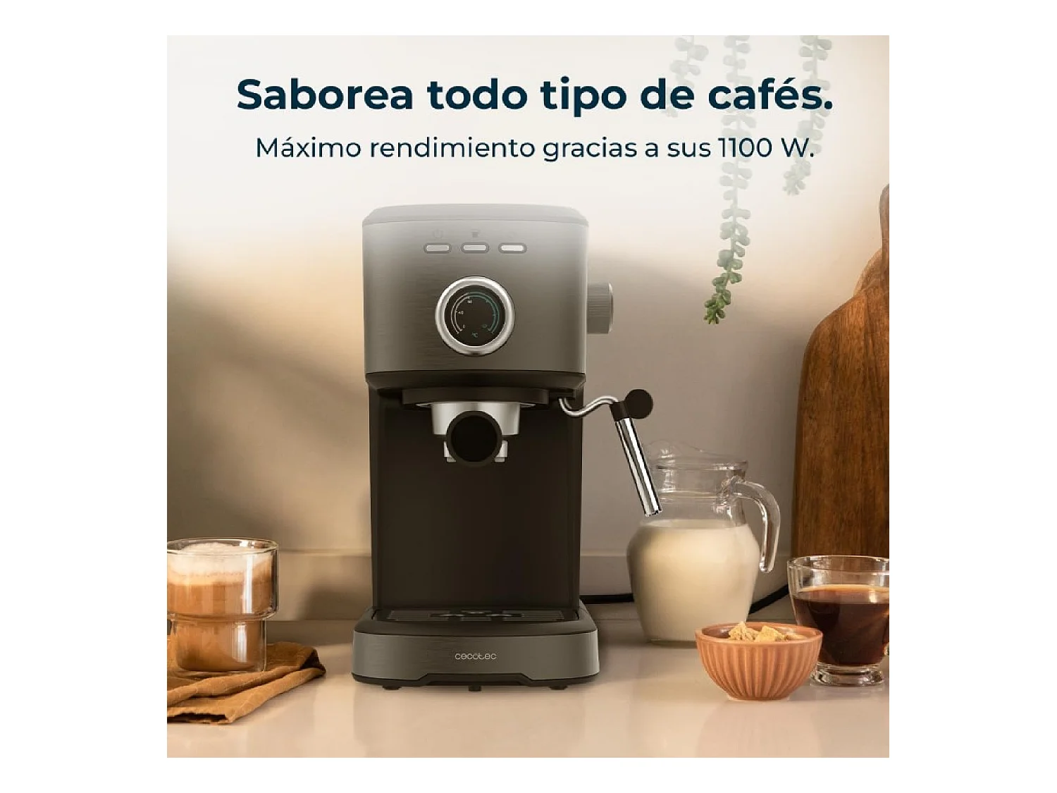 Cecotec Machine à café express Power Espresso 20 Pecan Steel