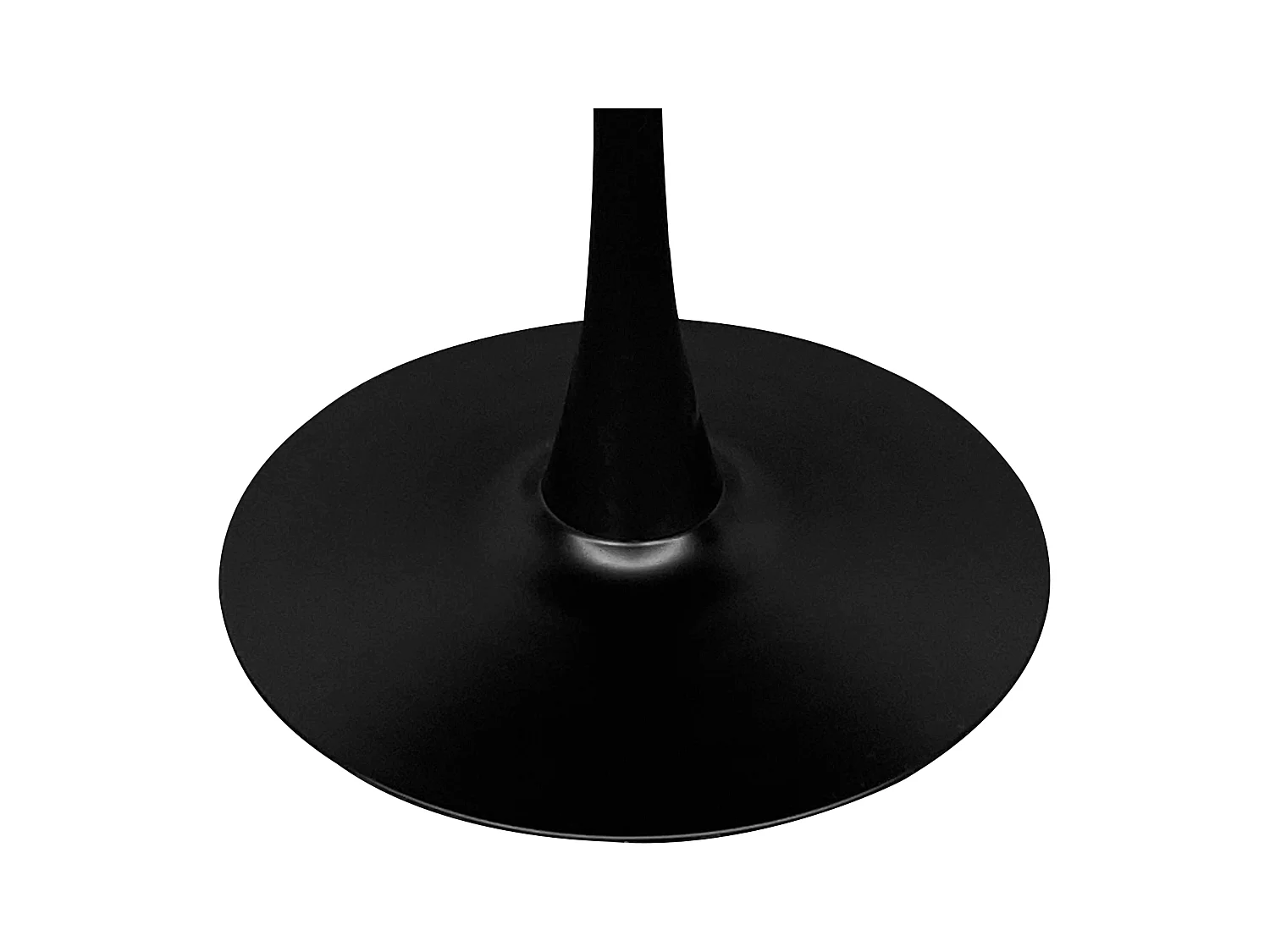 Table à manger ronde 4 personnes D100 cm bois foncé