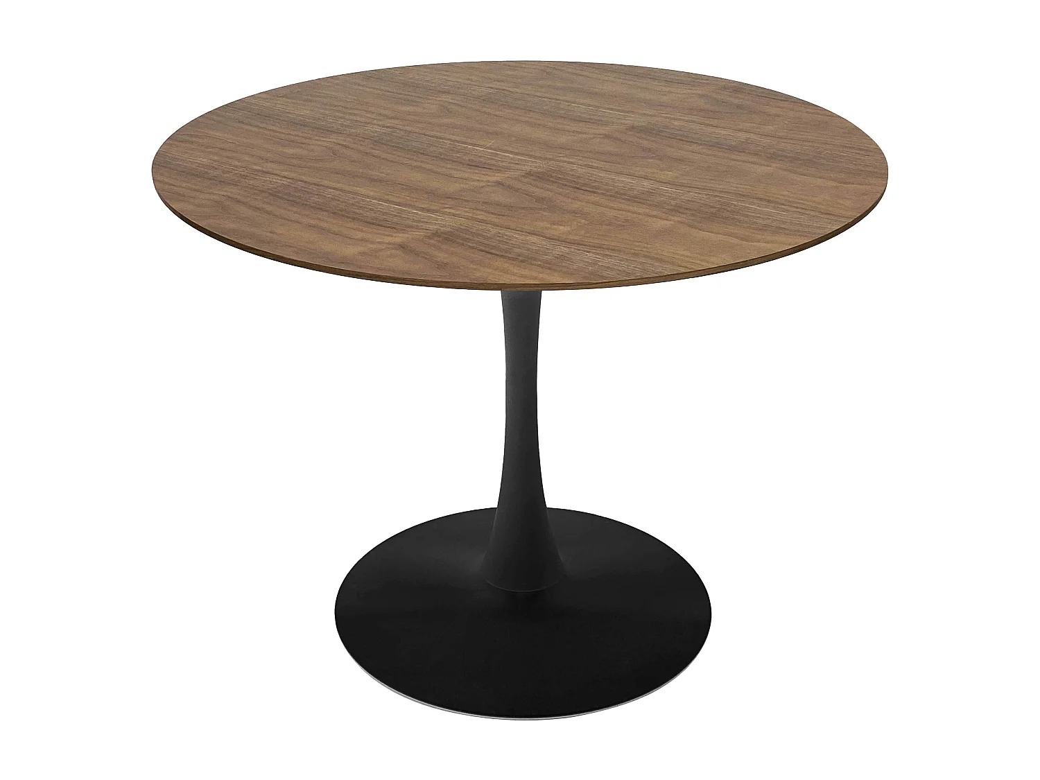 Ronde eettafel voor 4 personen, D100 cm, donker hout
