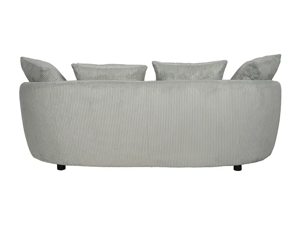 Canapé 3 places tissu glace côtelé avec coussins ÉQUATORIA