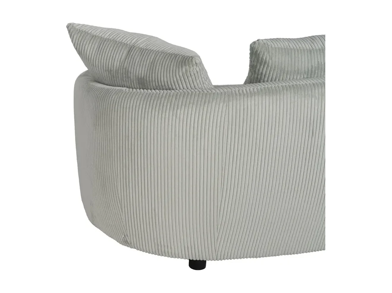 Canapé 3 places tissu glace côtelé avec coussins ÉQUATORIA