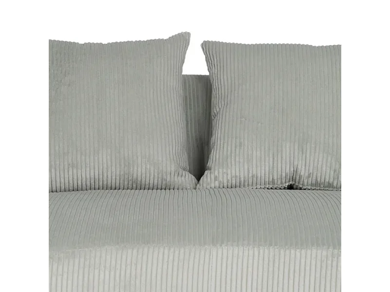 Canapé 3 places tissu glace côtelé avec coussins ÉQUATORIA