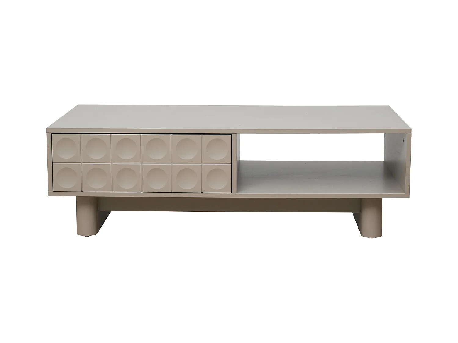 Table basse rectangulaire L120 cm beige