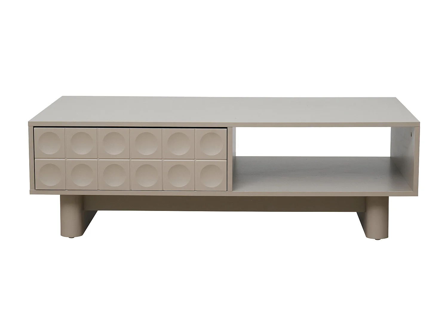 Table basse rectangulaire L120 cm beige